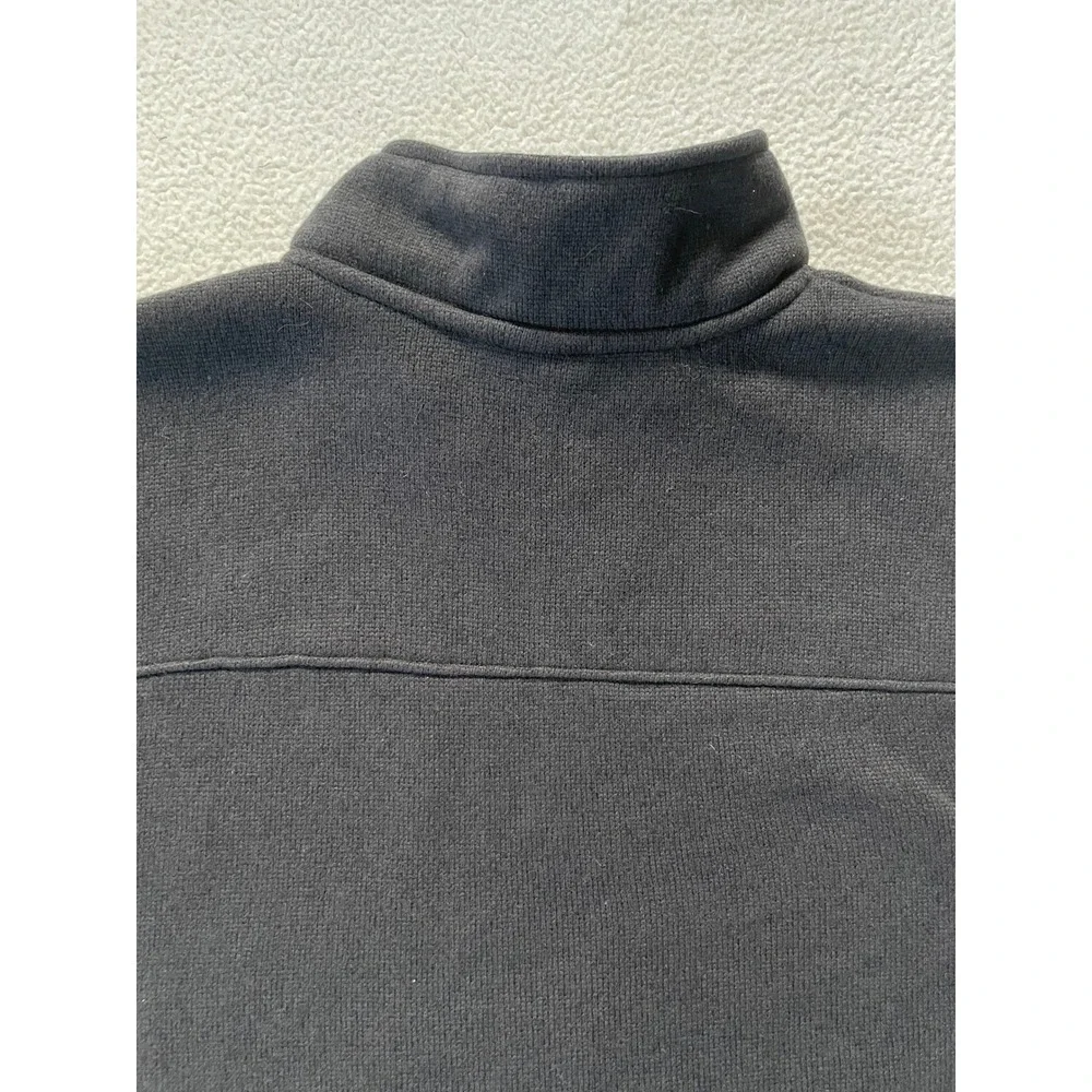 The North Face Mens XL Vest Black Circular Design‎ Fleece Full Zip